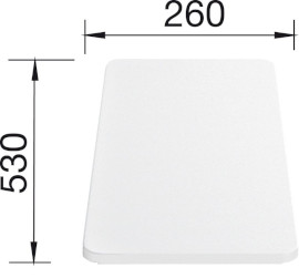 Zubehör Schneidbrett aus Kunststoff in weiß 217611
