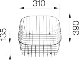 Geschirrkorb aus Edelstahl 220573