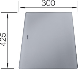 Zubehör Schneidbrett aus Sicherheitsglas in silber 230970