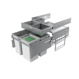 Müllsysteme Cox Base 360 S/500-3 mit Base-Board mit Biodeckel,